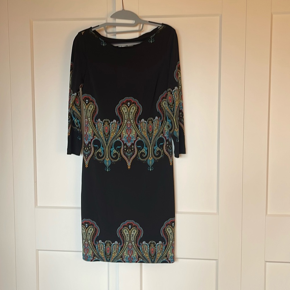 Joseph Ribkoff Women's  Dress Size 6 3/4 Sleeve Knee Length
